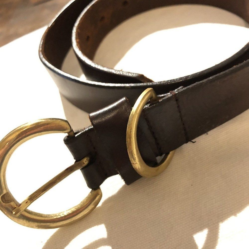 Aimee Lynn Belt Ladies Medium DARK Brown genuine leather 1.25” Wide Western